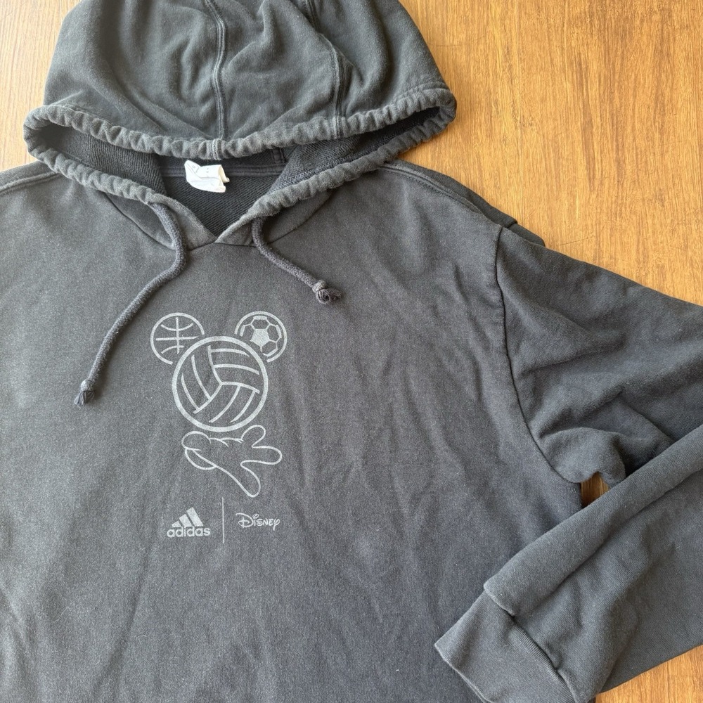 Adidas X Disney Sport Hoodie Mens Medium Black Sweatshirt